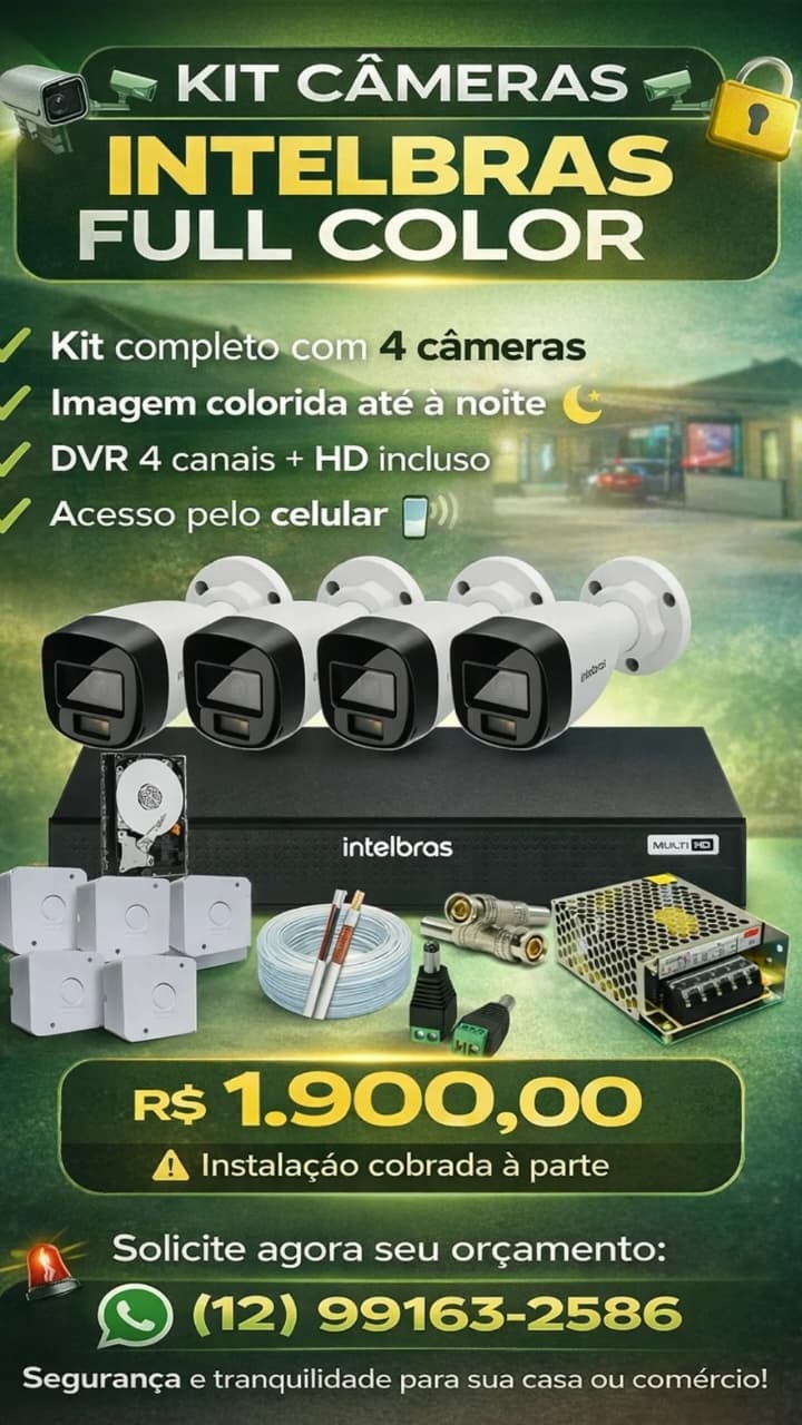 Kit Câmeras Intelbras Full Color